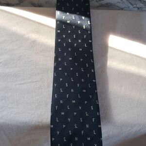 Pierre Cardin Black Monogram Tie